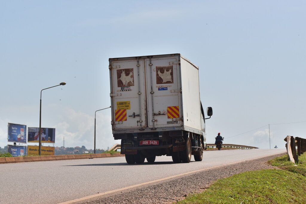 Road construction works in Uganda
