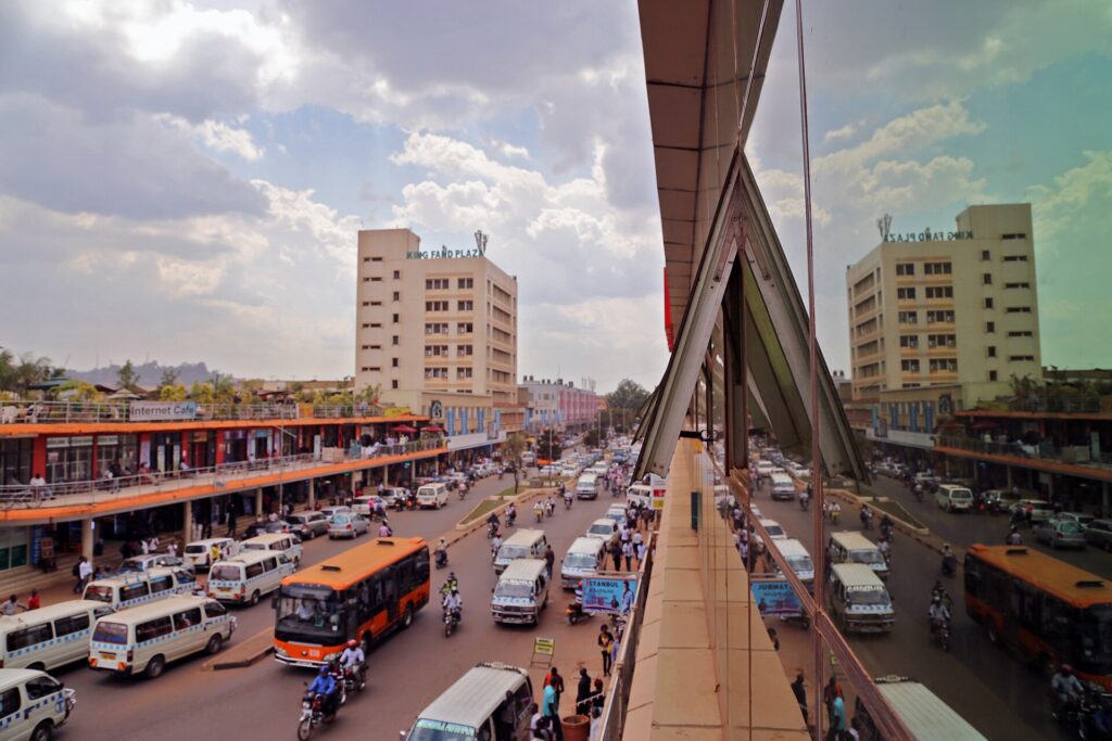 Commercial buildings on Kampala Road