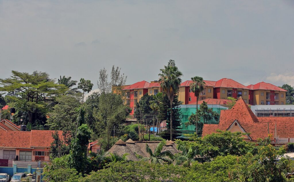 Apartment buildings in Kampala