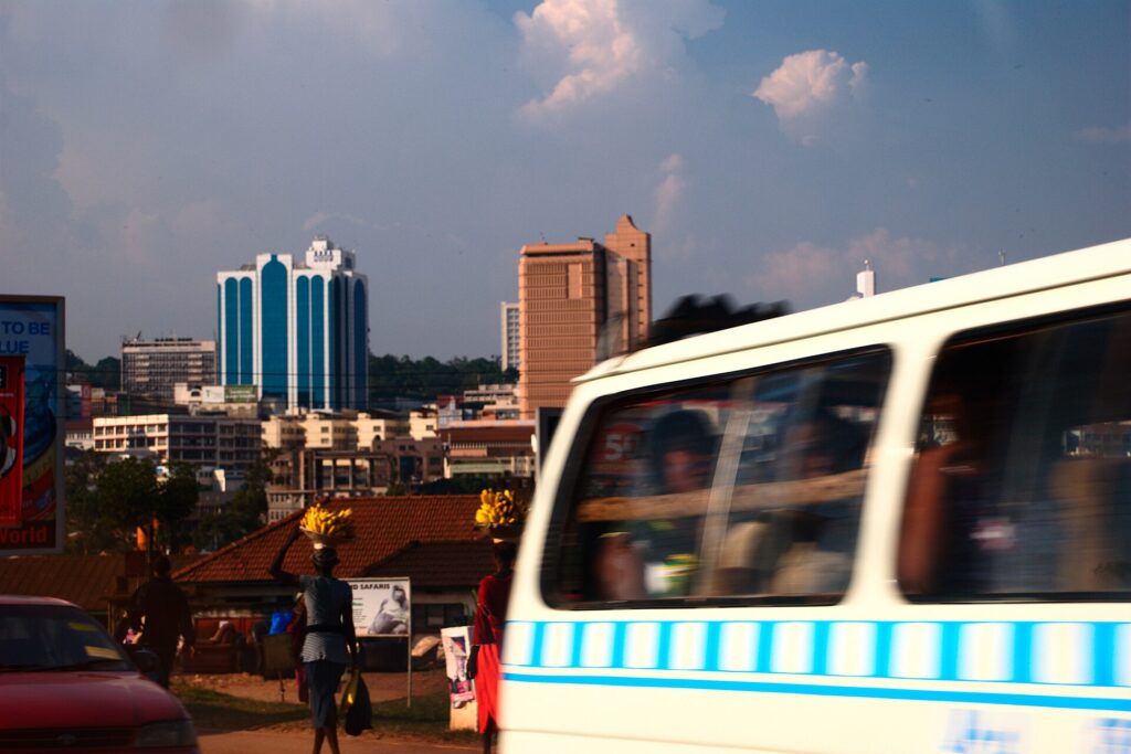 Kampala city skyline, Uganda
