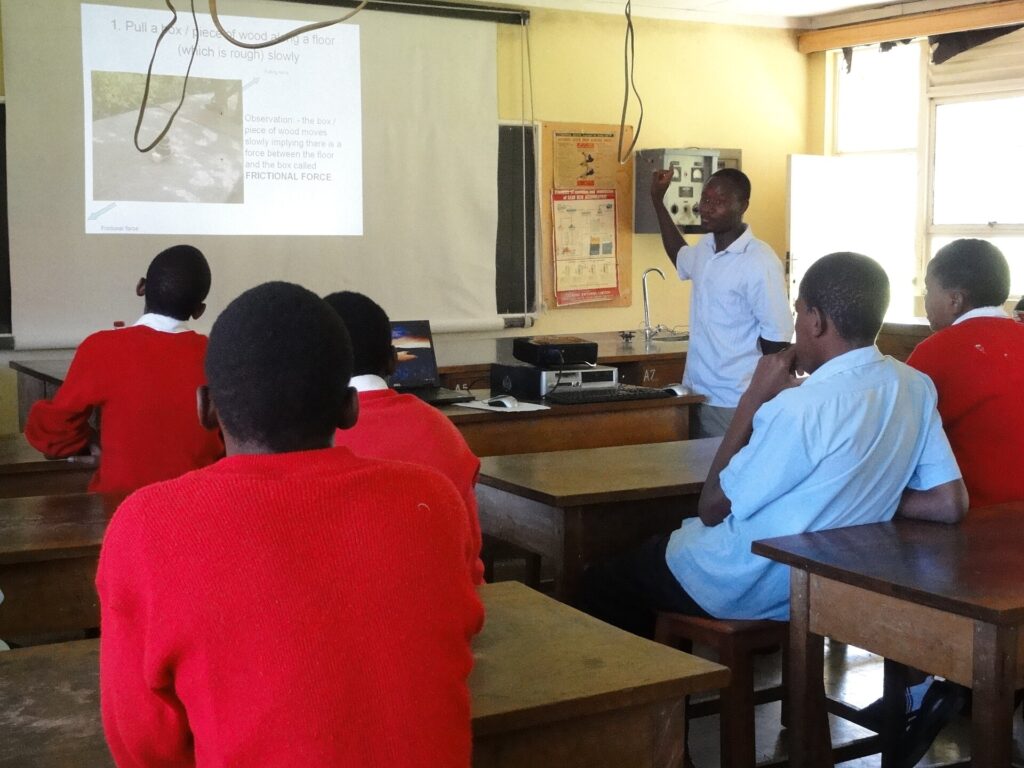 Computer training session in Uganda